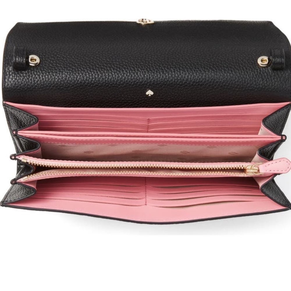 Kate Spade New York Roulette Leather Wallet on a Chain - Picture 5 of 5